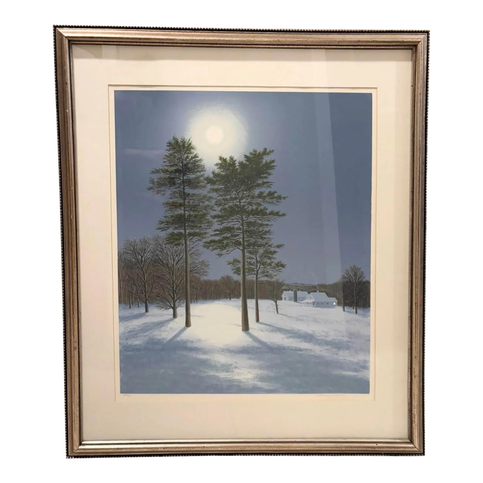 1978 Winter Moon Serigraph Signed by Thomas Locker: Quick Hits: "Winter Moon" serigraph (1978) by Thomas Locker Signed and numbered limited edition (248/300) Printed at the Chicago Serigraphic Workshop, April 1978 Includes certificate of authenticity