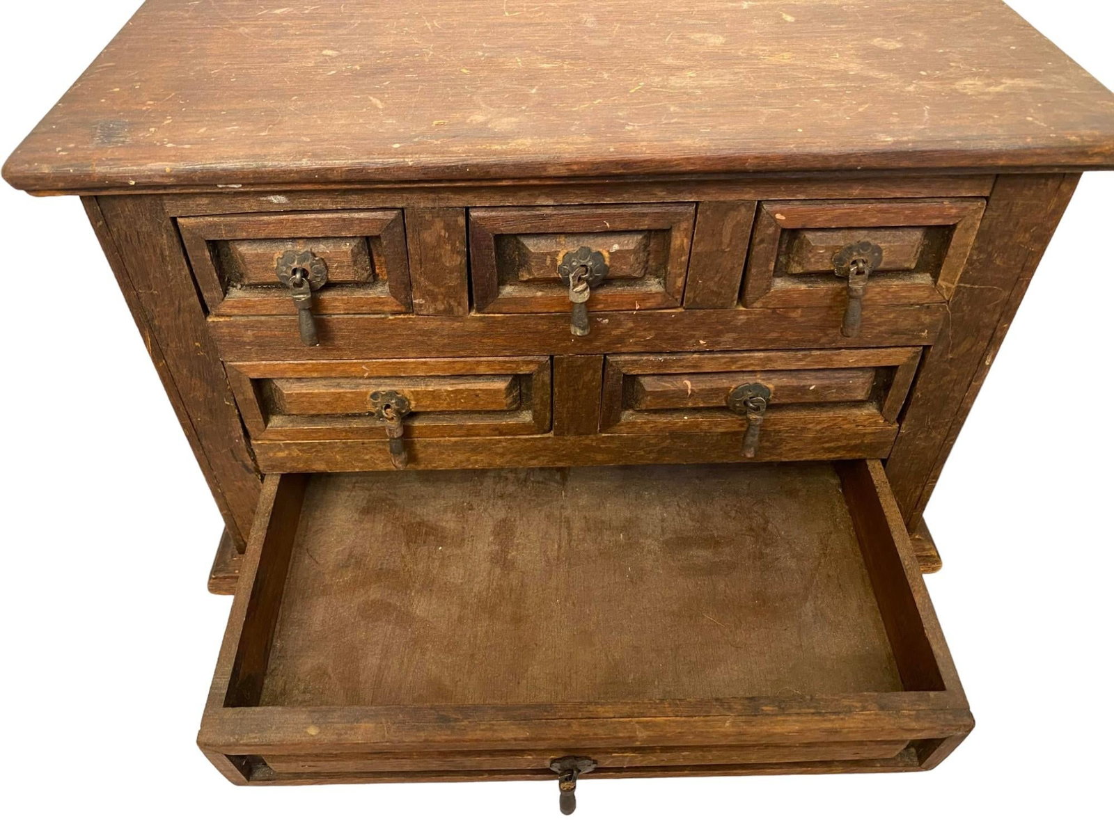Mid 20th Century Mexican Wooden Tabletop Chest by Artes De Mexico Internacionales - 4