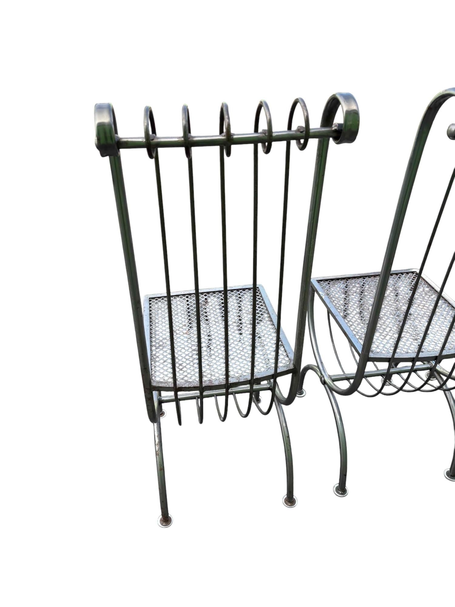 Mid 20th Century S. Salvadori Attributed Italian Iron Dining Chairs - Set of 6 - 4
