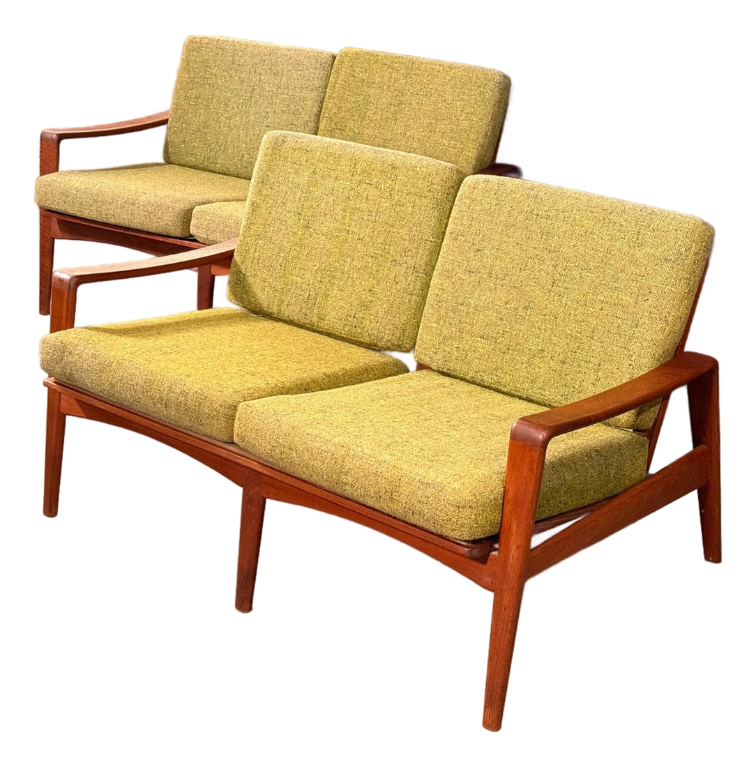 Danish Modern Teak Loveseats by Arne Wahl Iversen for Komfort Denmark, 1960s - A Pair (1 of 10)