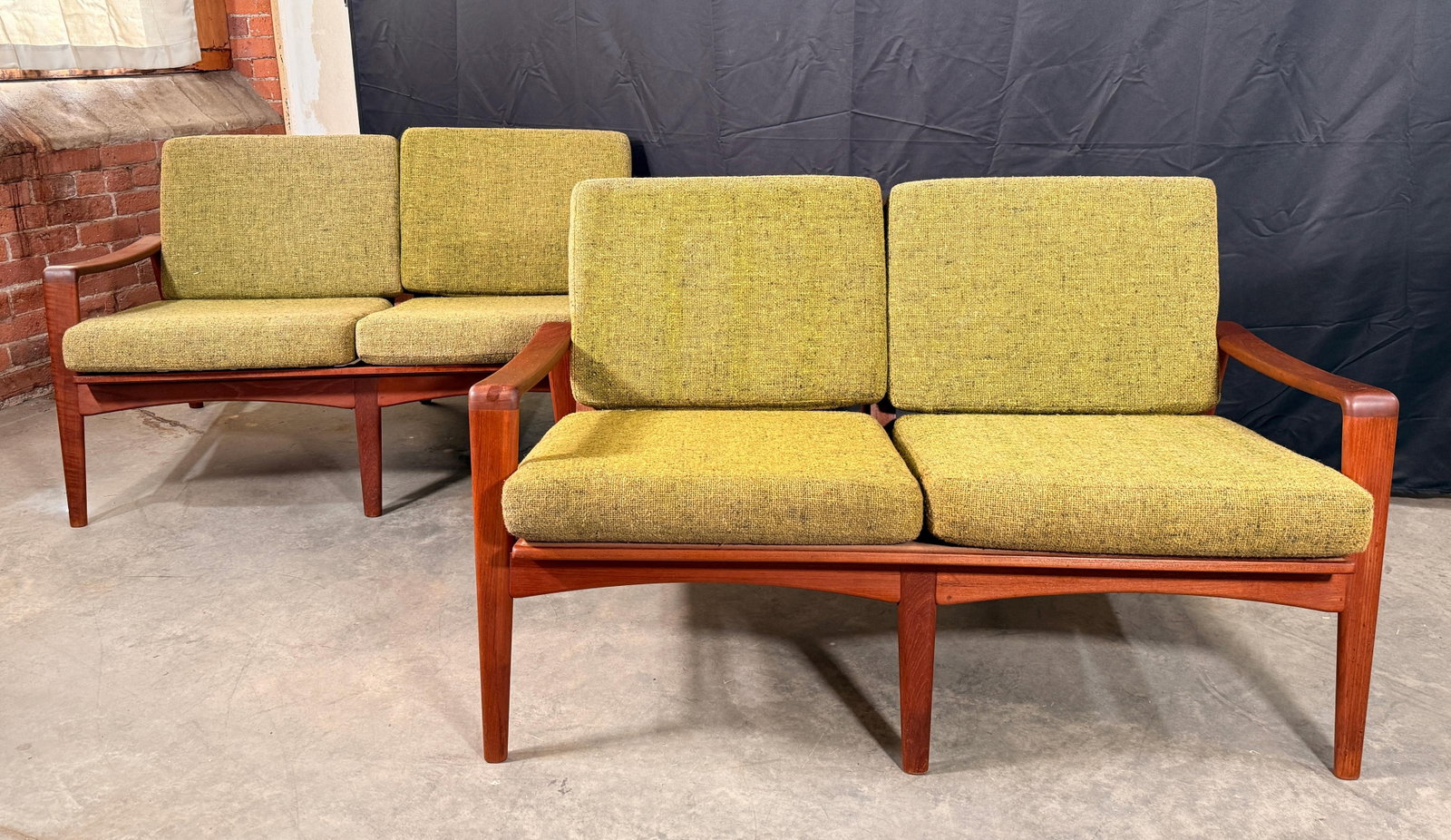 Danish Modern Teak Loveseats by Arne Wahl Iversen for Komfort Denmark, 1960s - A Pair - 2