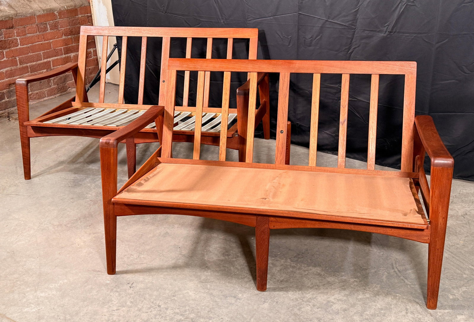 Danish Modern Teak Loveseats by Arne Wahl Iversen for Komfort Denmark, 1960s - A Pair - 9