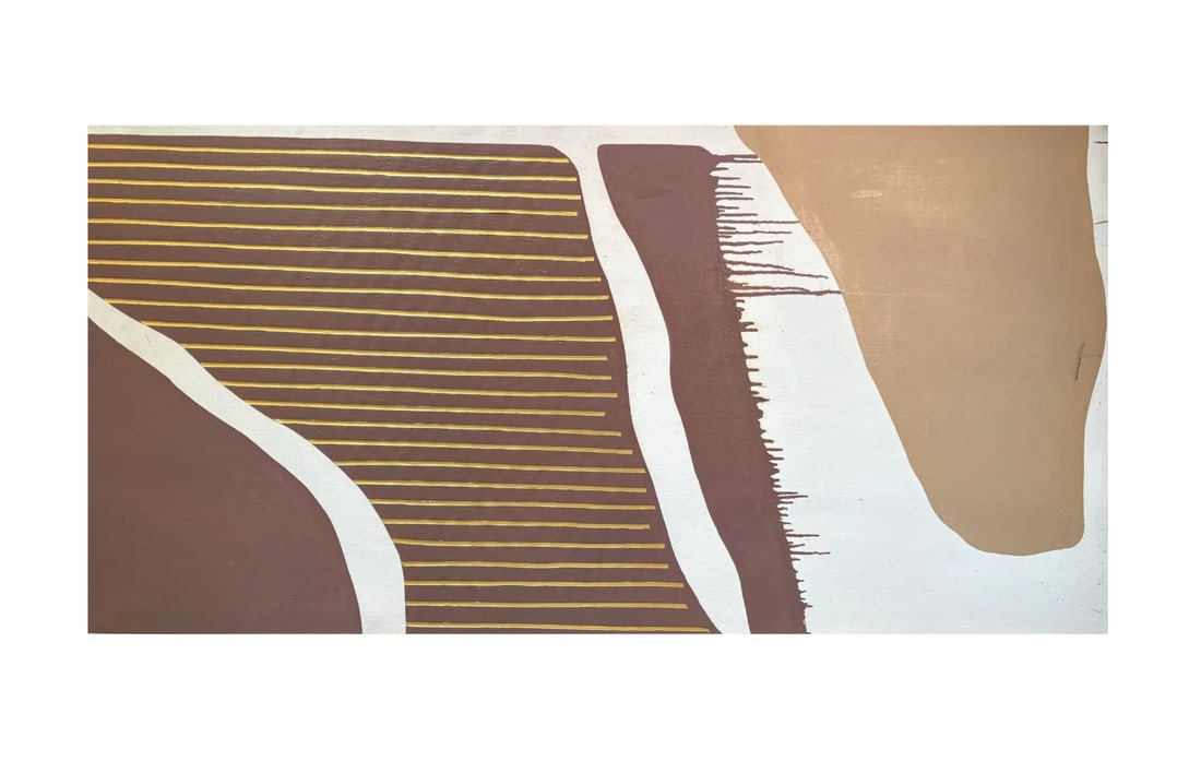 1970s Barbara Beck Large Scale Abstract Oil Painting on Canvas - 2