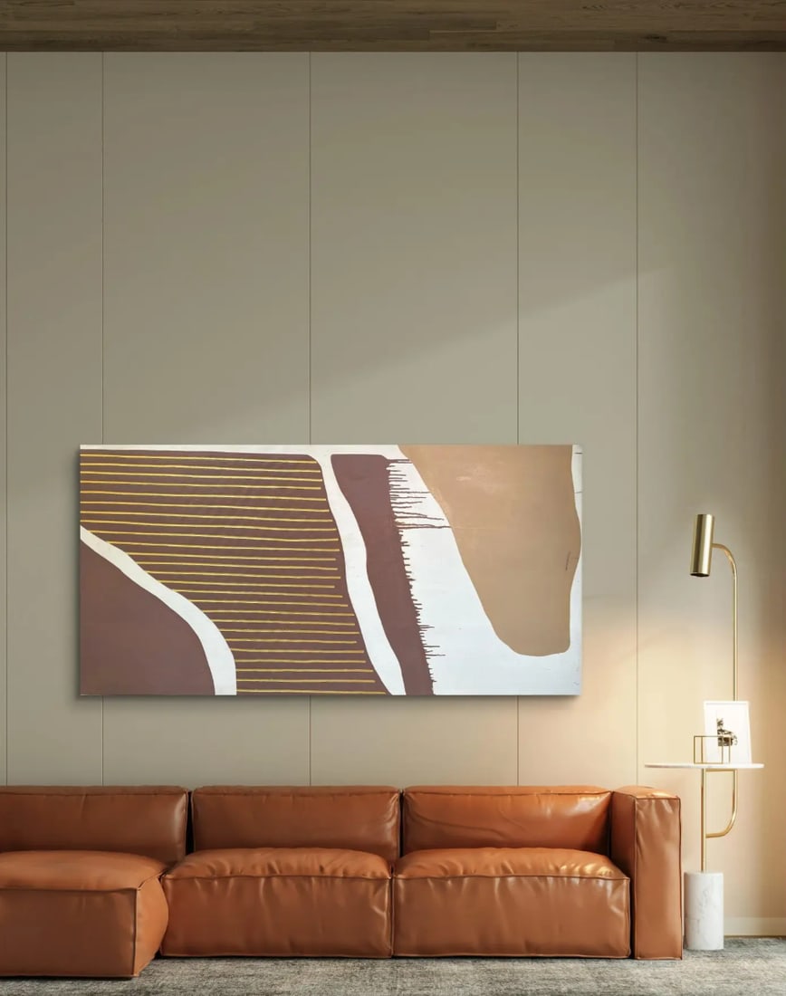 1970s Barbara Beck Large Scale Abstract Oil Painting on Canvas - 3
