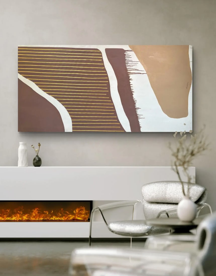 1970s Barbara Beck Large Scale Abstract Oil Painting on Canvas - 4