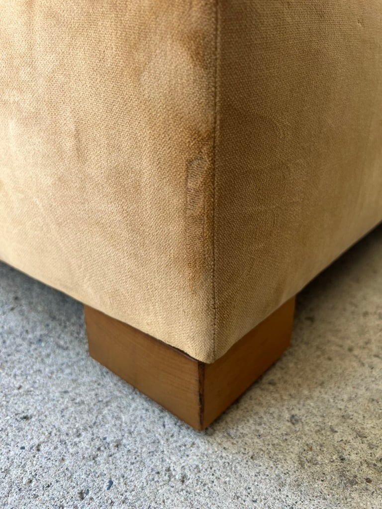 Custom Camel Microsuede Square Daybed or Double Chaise Lounge With Down Pillows - 4