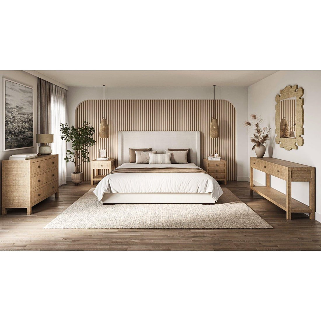 Natural Rattan Console Table - Open Box - 2