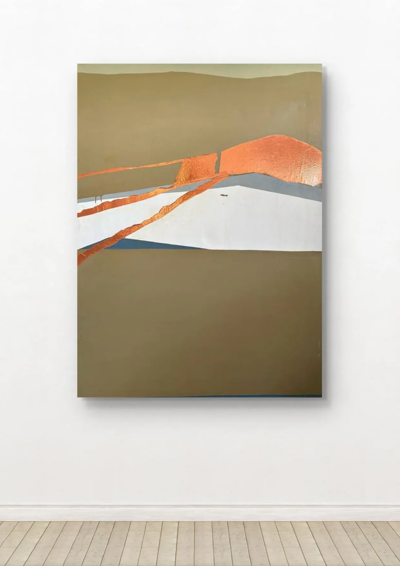 Barbara Beck 1970s Abstract Oil Painting on Canvas Large Scale - 2