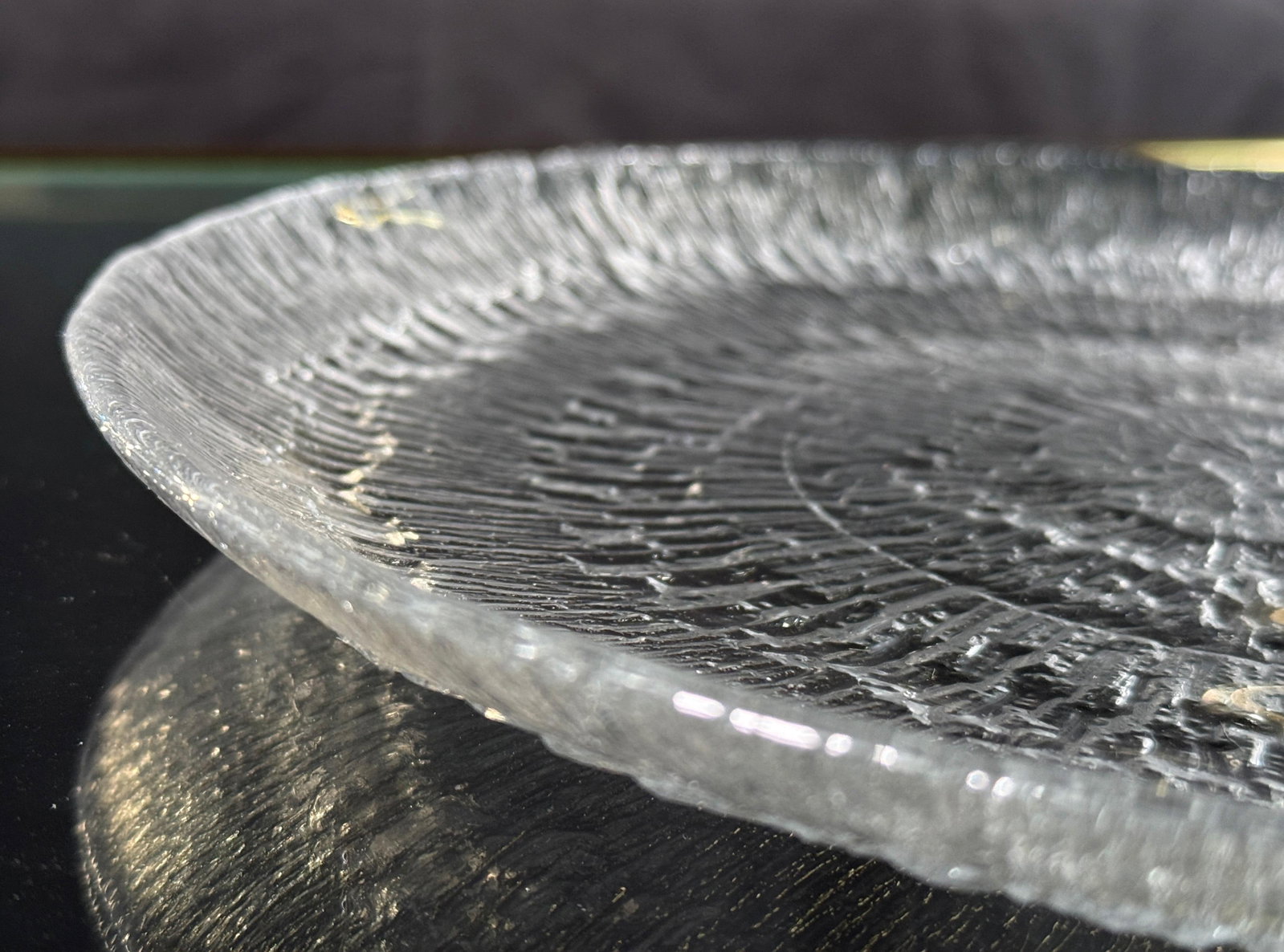 Iittala Solaris Glass 9.75" Dinner Plates by Tapio Wirkkala, Finland, 1970s - Set of 6 - 2