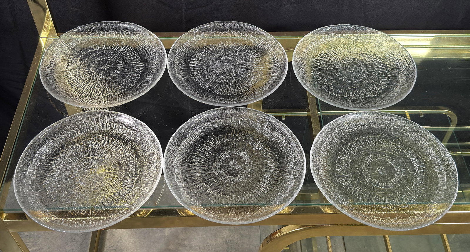 Iittala Solaris Glass 9.75" Dinner Plates by Tapio Wirkkala, Finland, 1970s - Set of 6 - 3