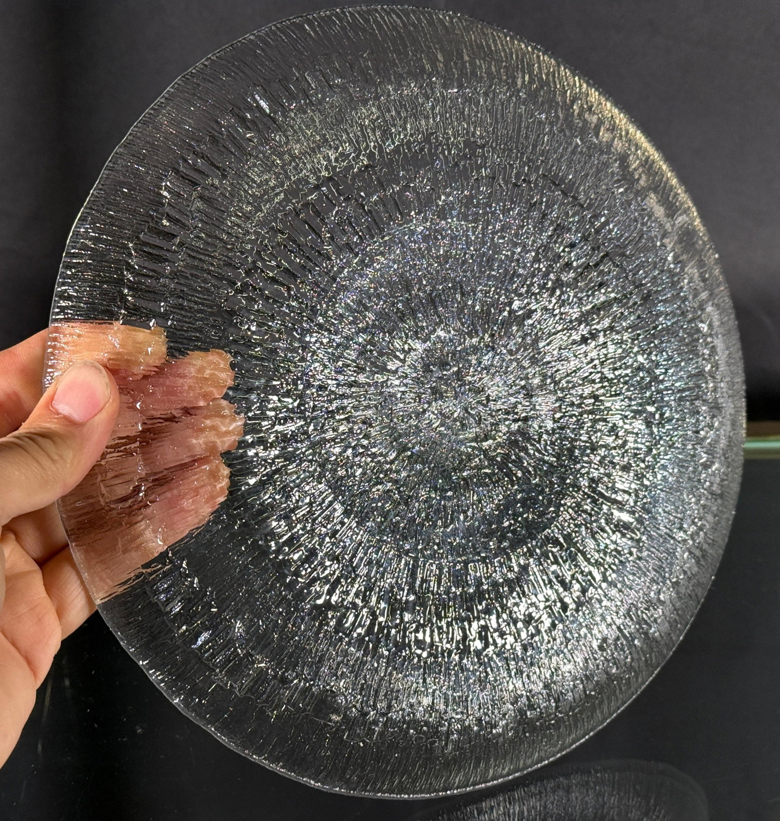 Iittala Solaris Glass 9.75" Dinner Plates by Tapio Wirkkala, Finland, 1970s - Set of 6 - 6