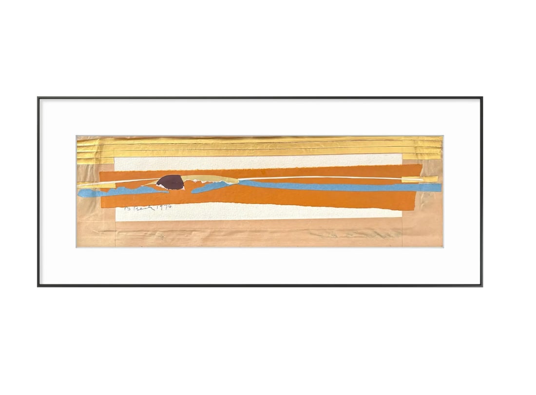 Barbara Beck 1976 Paper Collage - Unframed/Signed/Dated - 2