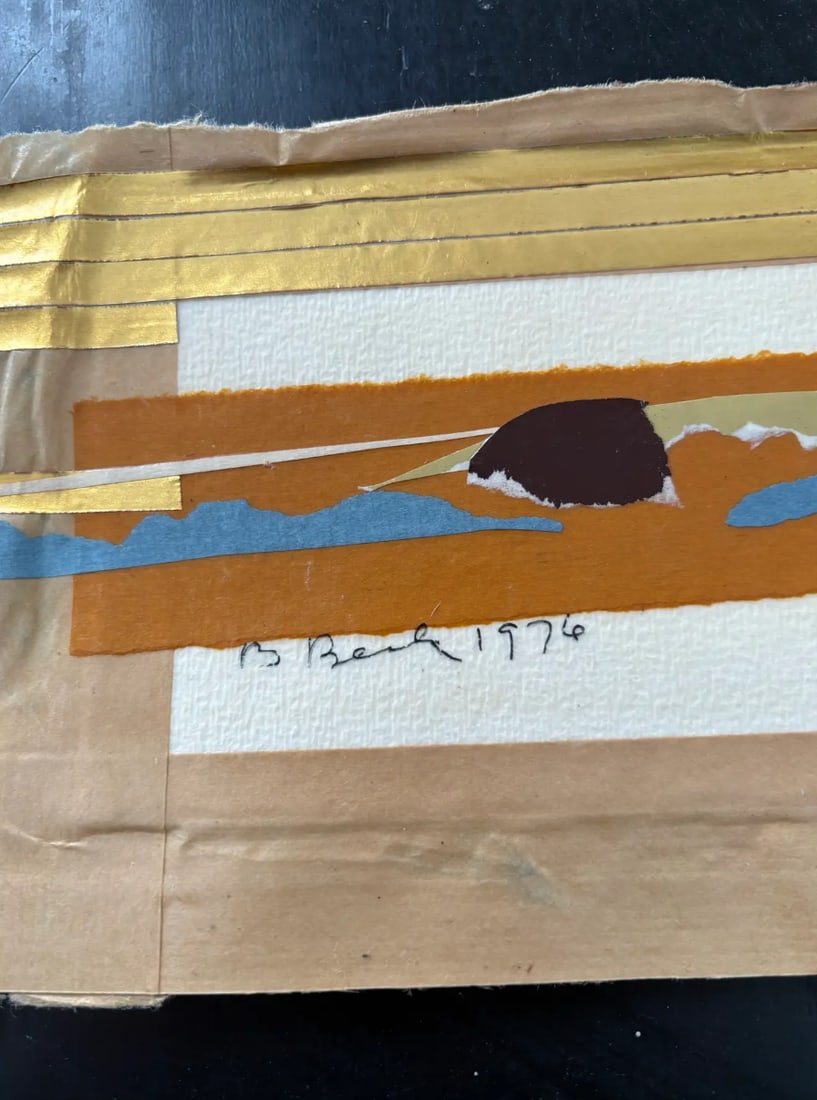 Barbara Beck 1976 Paper Collage - Unframed/Signed/Dated - 4