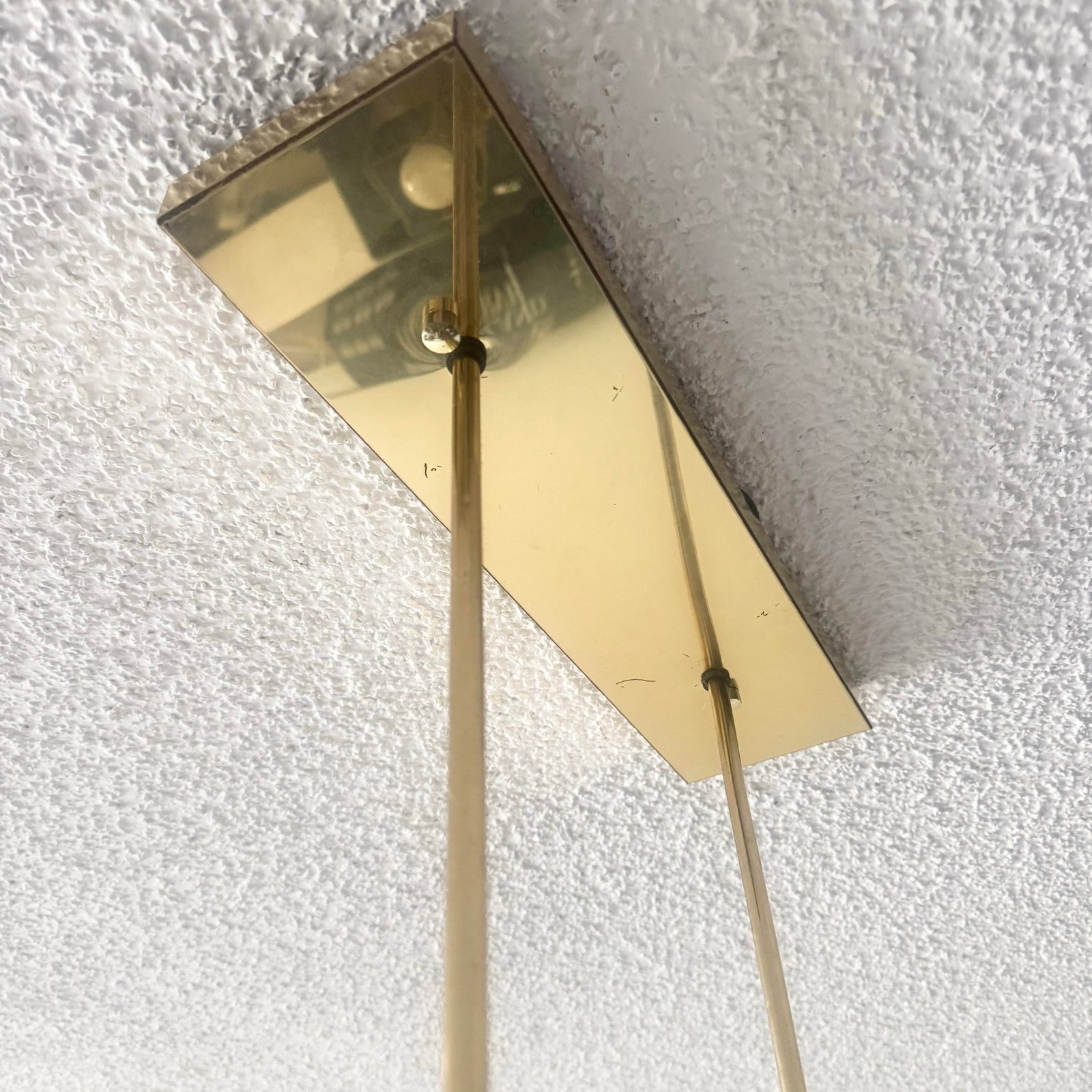 Mid Century Modern Brass Finish and Smoked Lucite Chandelier by Robert Sonneman - 9