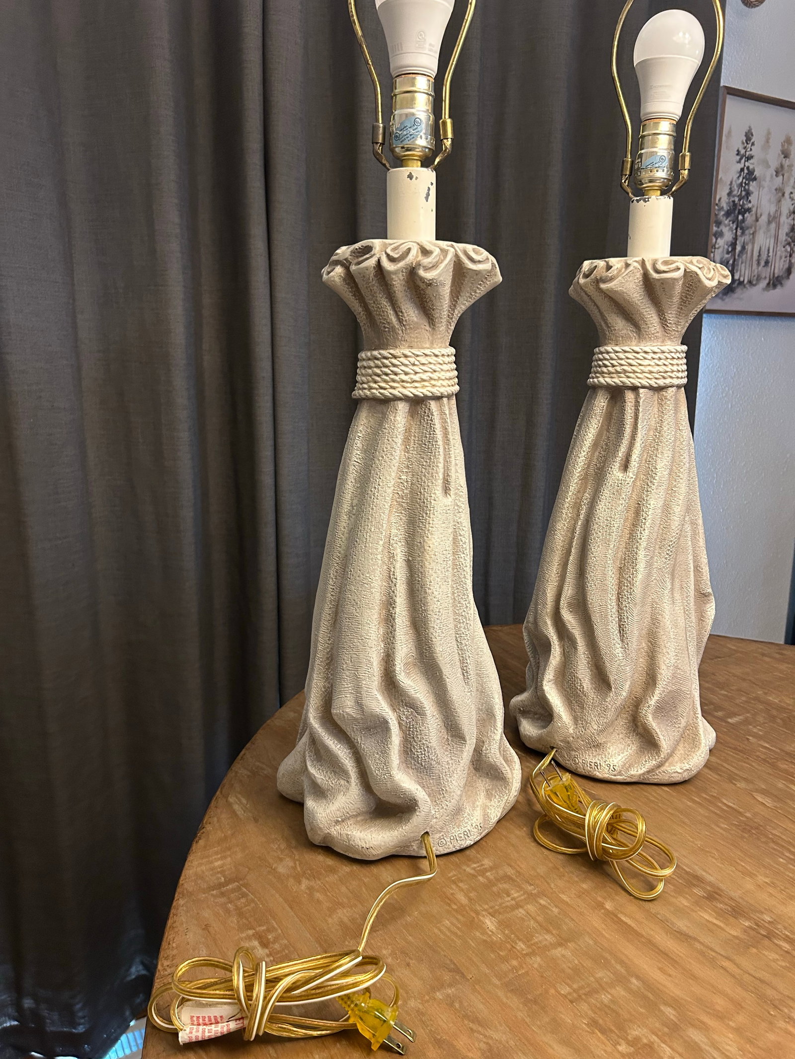 Authentic Pieri Tullio" 1995 Branded Pieri Creations "Draped Sack" With Original Silk Side-Ple - 5