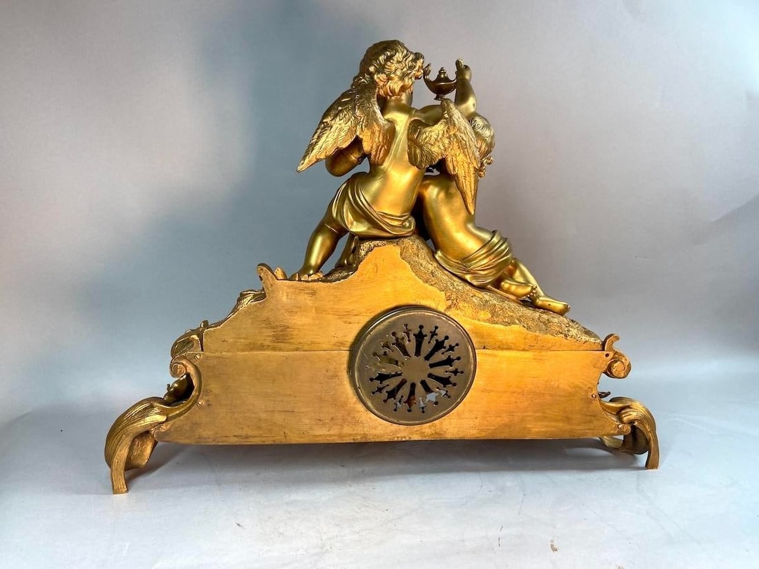1860s Japy Freres Louis XVI Gold Bronze Sevres Clock - 15