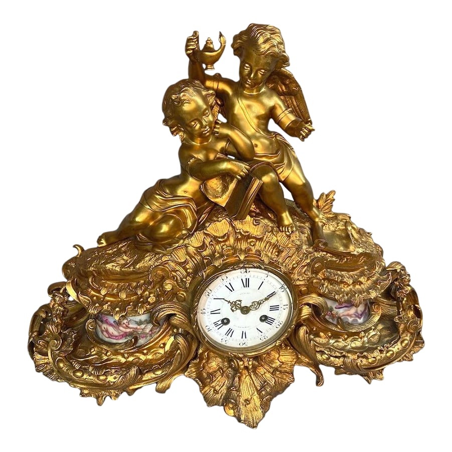 1860s Japy Freres Louis XVI Gold Bronze Sevres Clock (1 of 18)