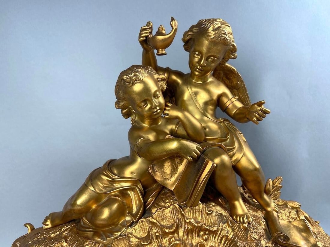 1860s Japy Freres Louis XVI Gold Bronze Sevres Clock - 7