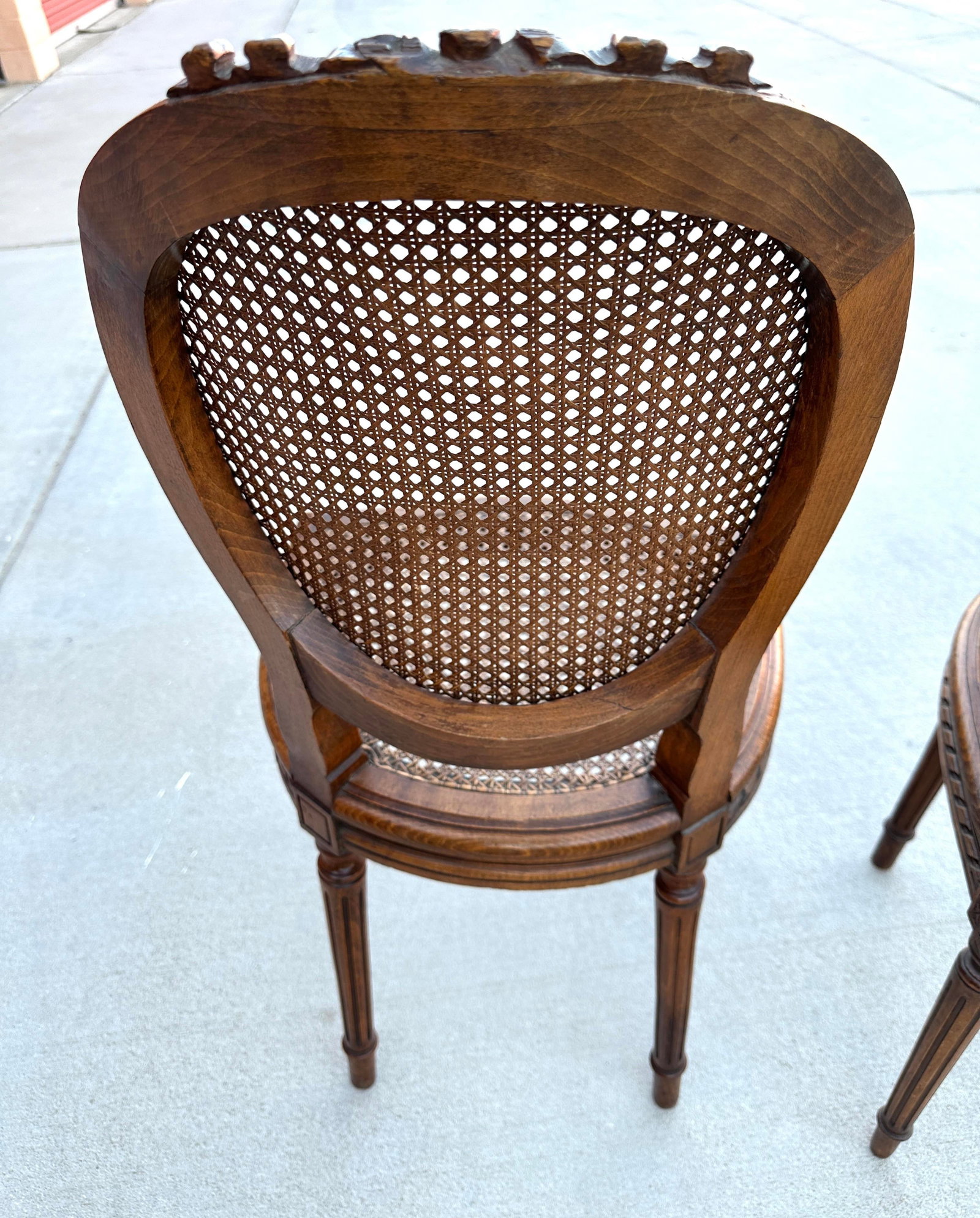 Vintage French Louis XVI Medallion Cane Back Chairs- A Set - 12