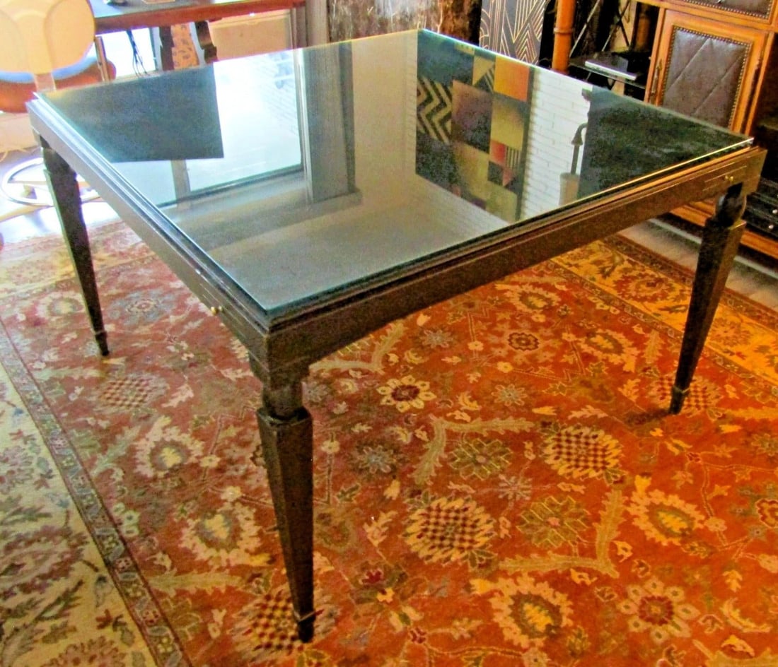 Vintage Mattaliano Large Casino Glass Top Game Table - 2