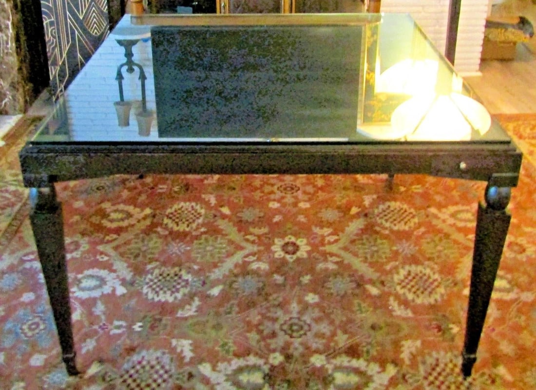 Vintage Mattaliano Large Casino Glass Top Game Table - 3