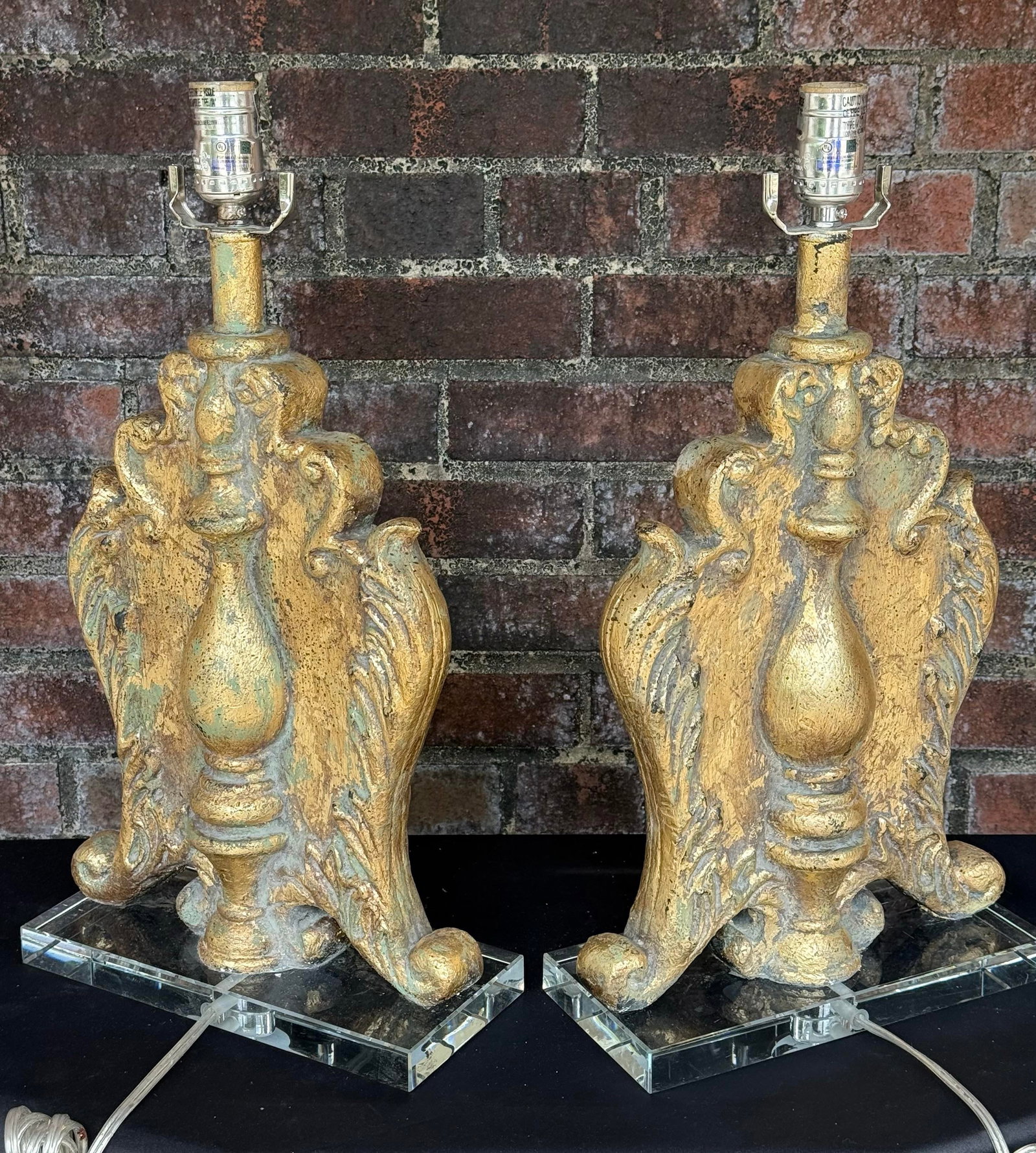 Vintage Palm Beach Regency Hand Gilt Table Lamps - A Pair - Newly Painted - 10