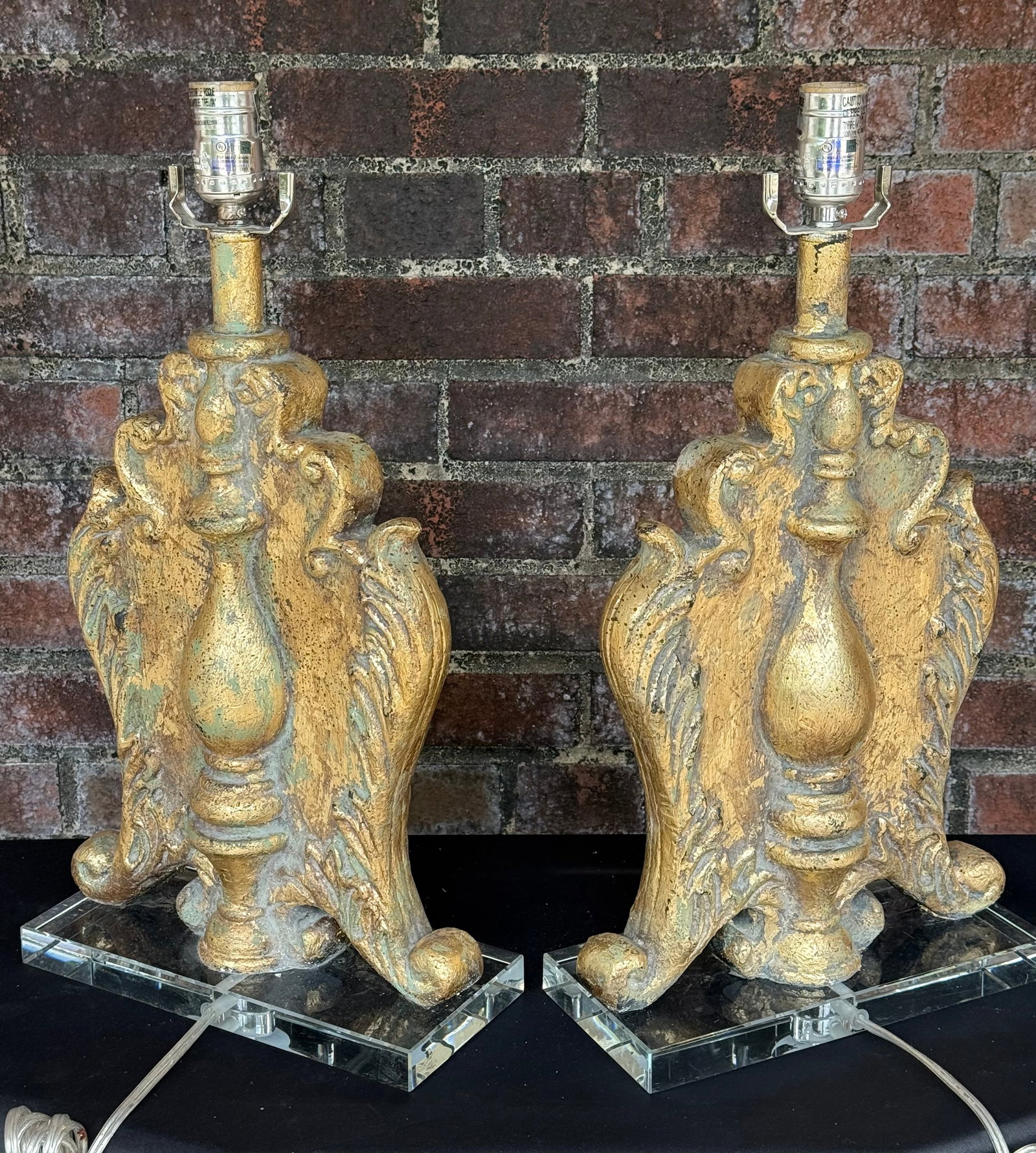 Vintage Palm Beach Regency Hand Gilt Table Lamps - A Pair - Newly Painted - 15