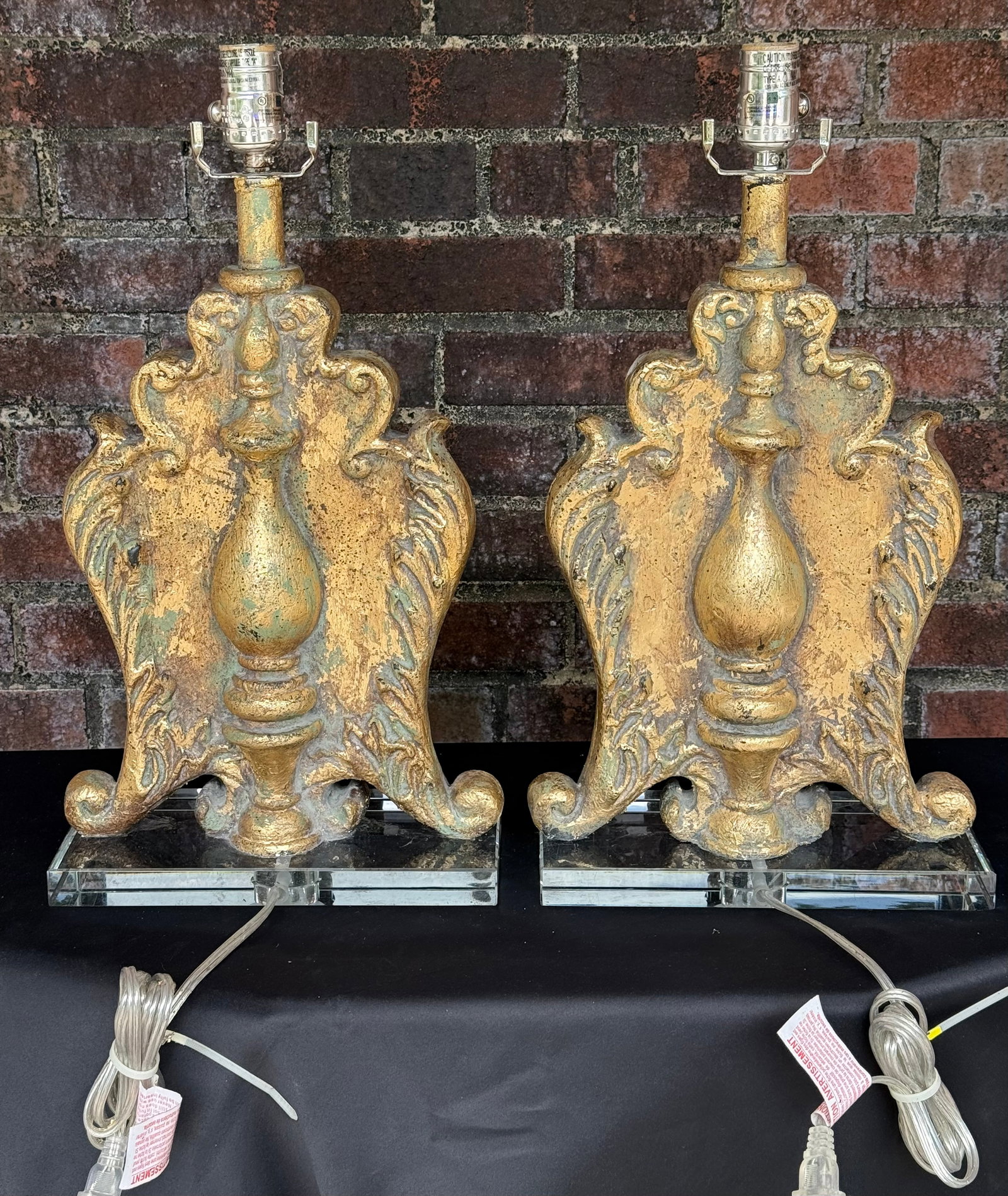 Vintage Palm Beach Regency Hand Gilt Table Lamps - A Pair - Newly Painted - 16