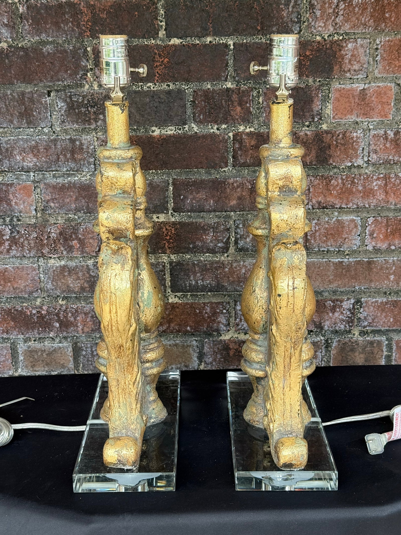 Vintage Palm Beach Regency Hand Gilt Table Lamps - A Pair - Newly Painted - 9