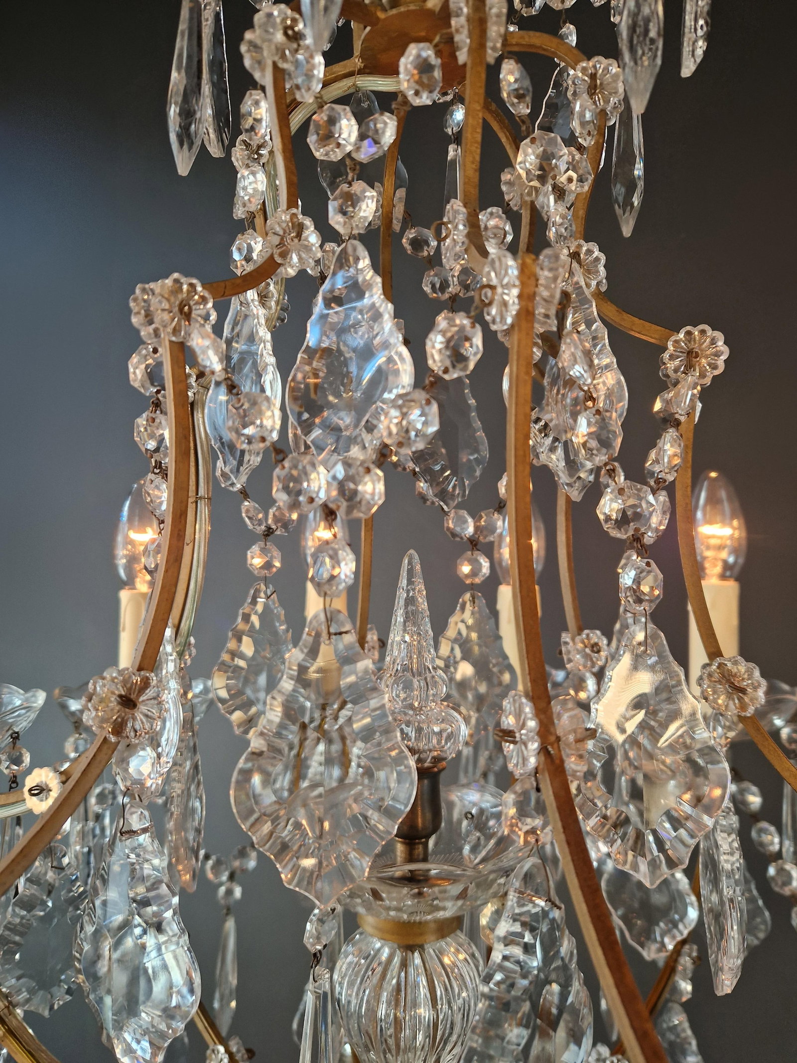 Antique Elegant French-Italian Crystal Chandelier Louis XVI Style Restored - 10