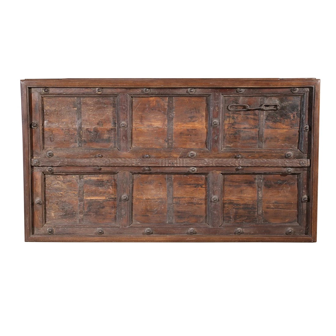 1930s Rustic Farmhouse Reclaimed Wood Antique Door Dining Table - 2