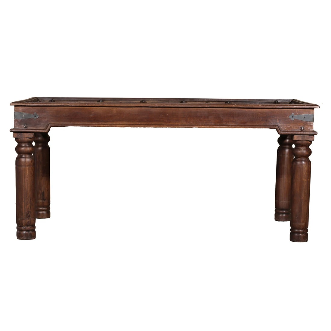 1930s Rustic Farmhouse Reclaimed Wood Antique Door Dining Table - 4