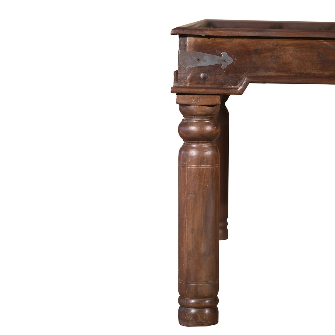 1930s Rustic Farmhouse Reclaimed Wood Antique Door Dining Table - 5