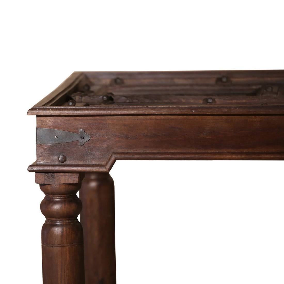 1930s Rustic Farmhouse Reclaimed Wood Antique Door Dining Table - 6