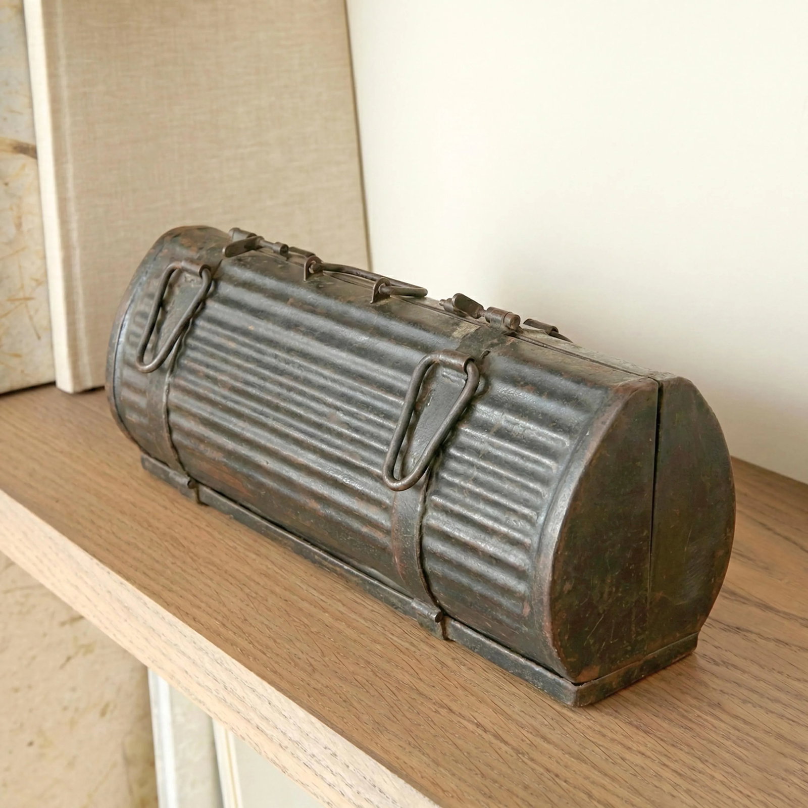 Antique Iron Gun Case 27" Large Storage Box | Rustic Vintage Metal Chest | Indian Royal Family Colle - 2
