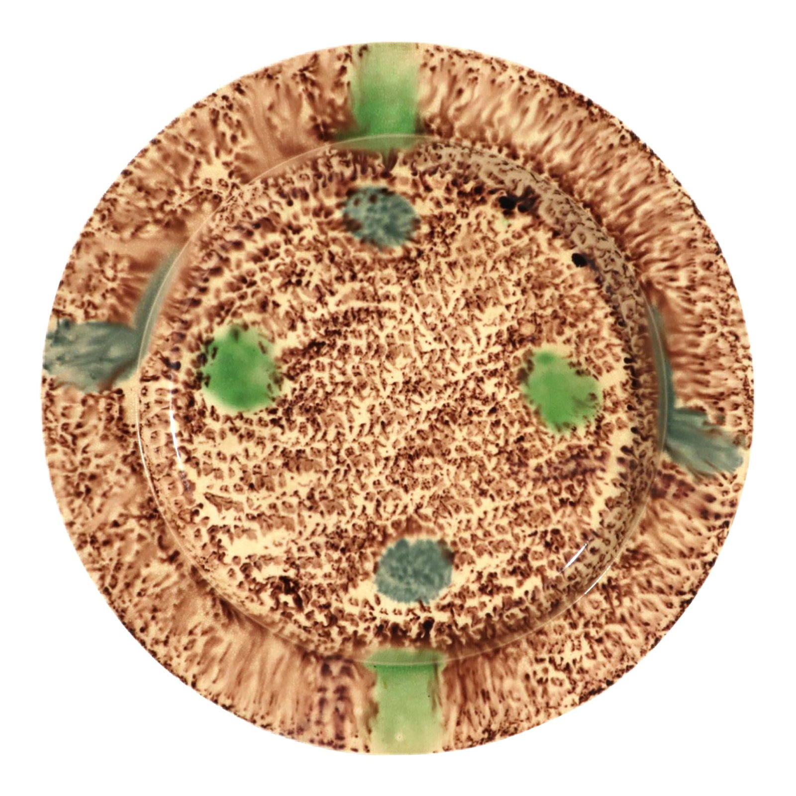 English Large Whieldon-Type Creamware Tortoiseshell-Glazed Dish (1 of 12)