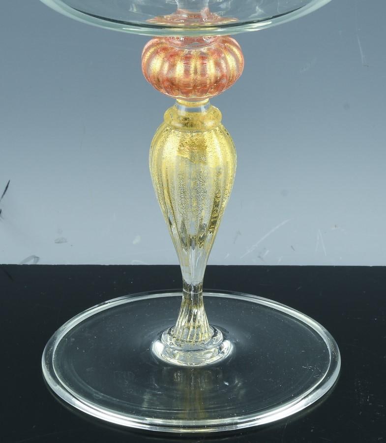 Murano Renaissance-Inspired Art Glass Champagne Coupes-Set of Ten - 6