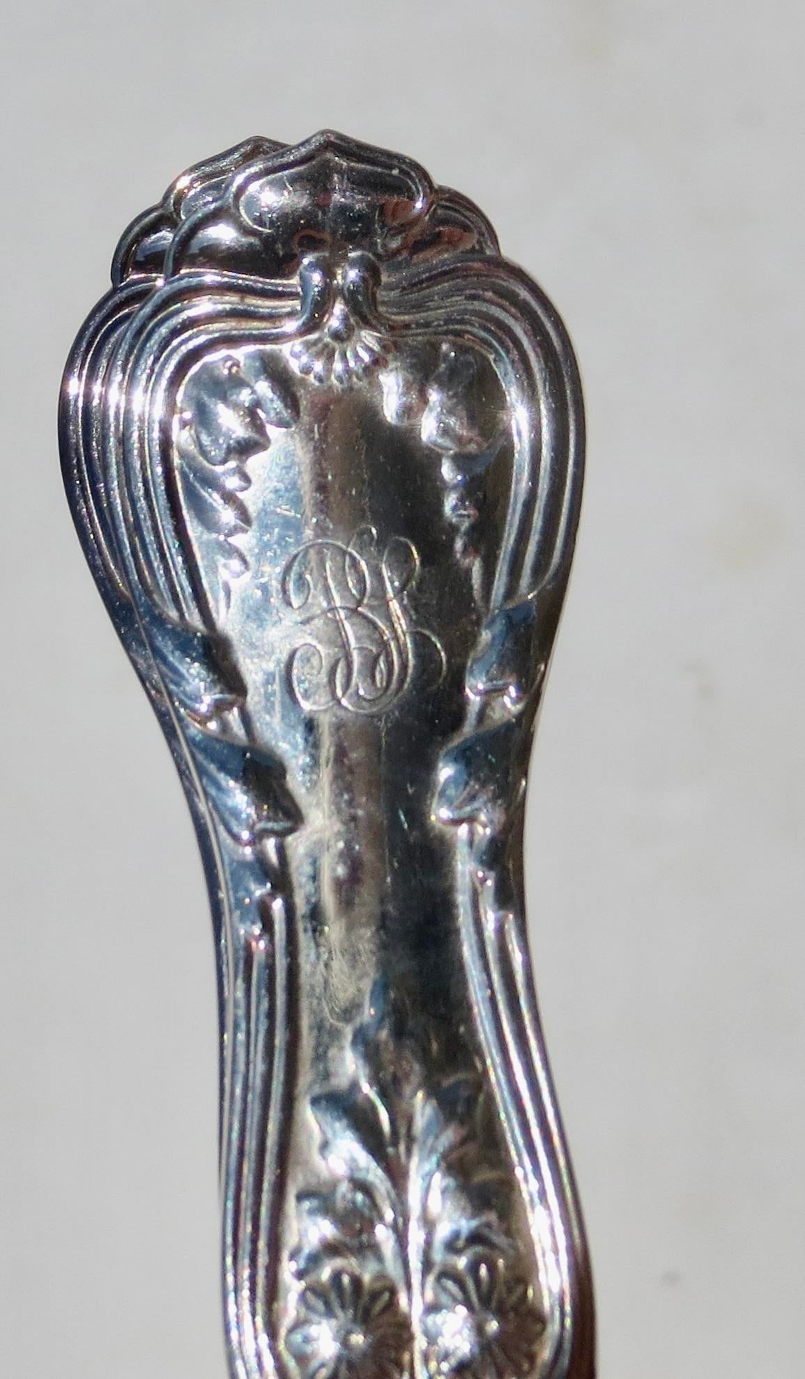Mid 20th Century Tiffany & Co English King Pattern Forks Silver Plate - Set of 12 - 2