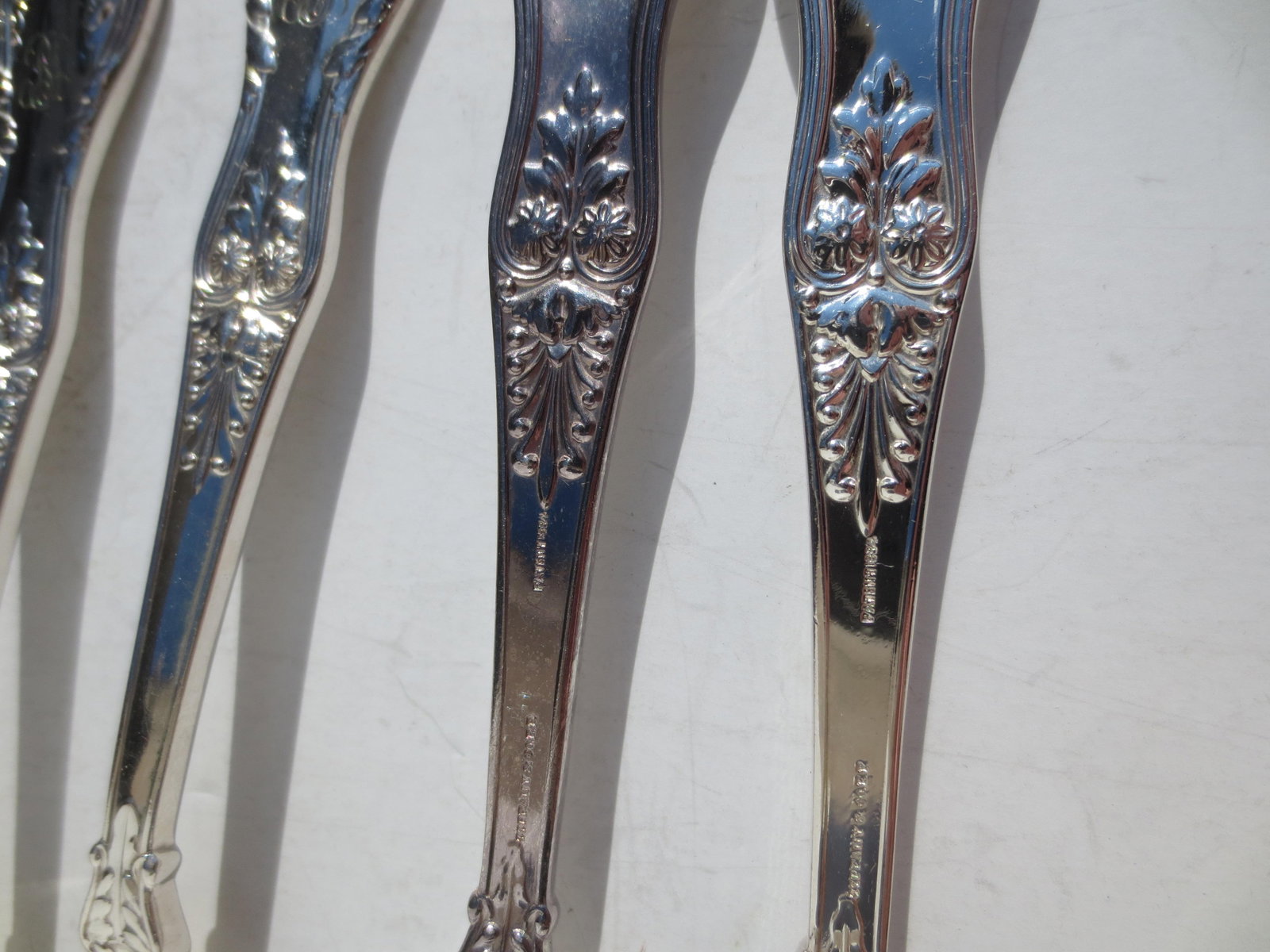 Mid 20th Century Tiffany & Co English King Pattern Forks Silver Plate - Set of 12 - 7