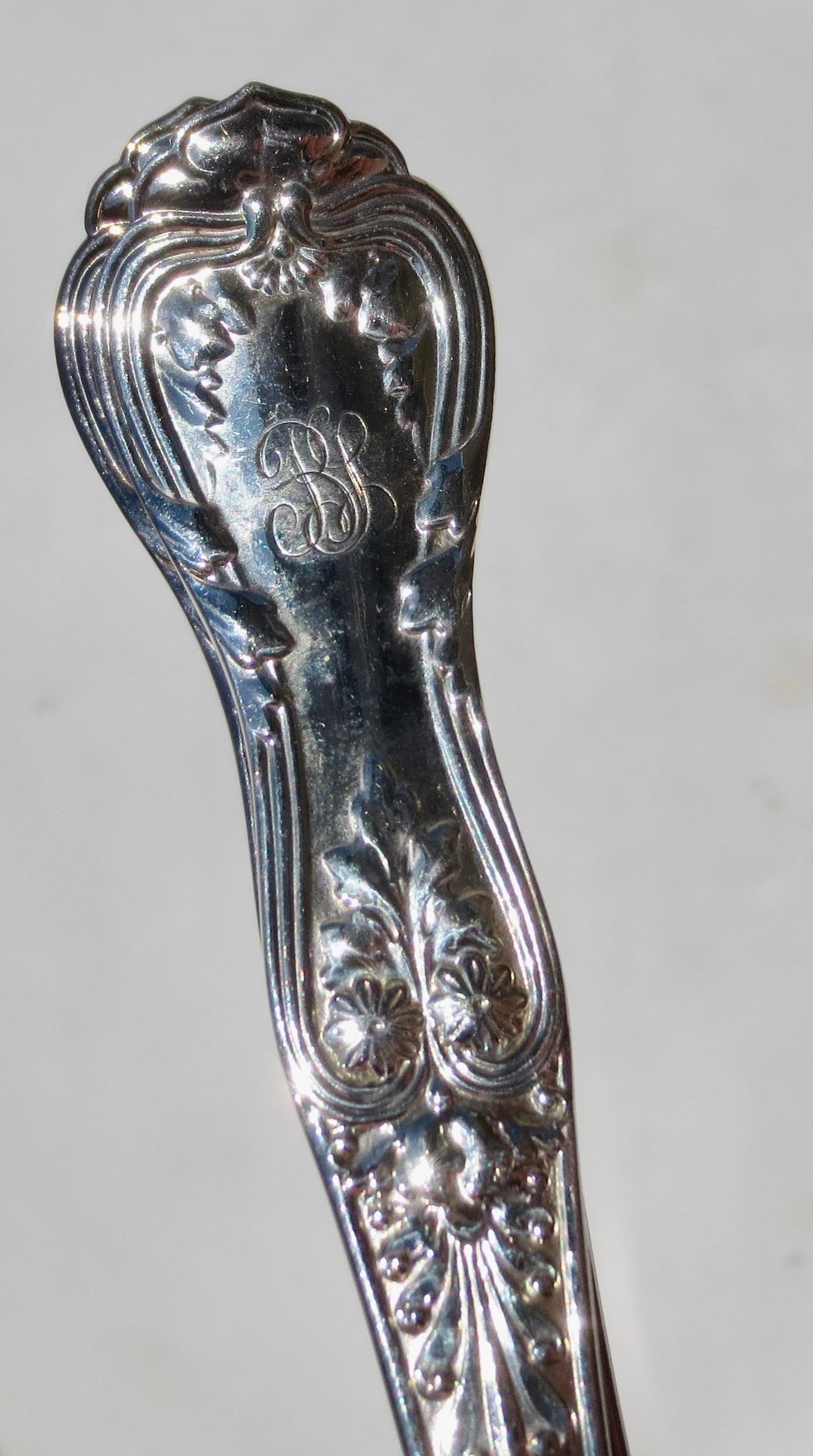 Mid 20th Century Tiffany & Co English King Pattern Forks Silver Plate - Set of 12 - 8