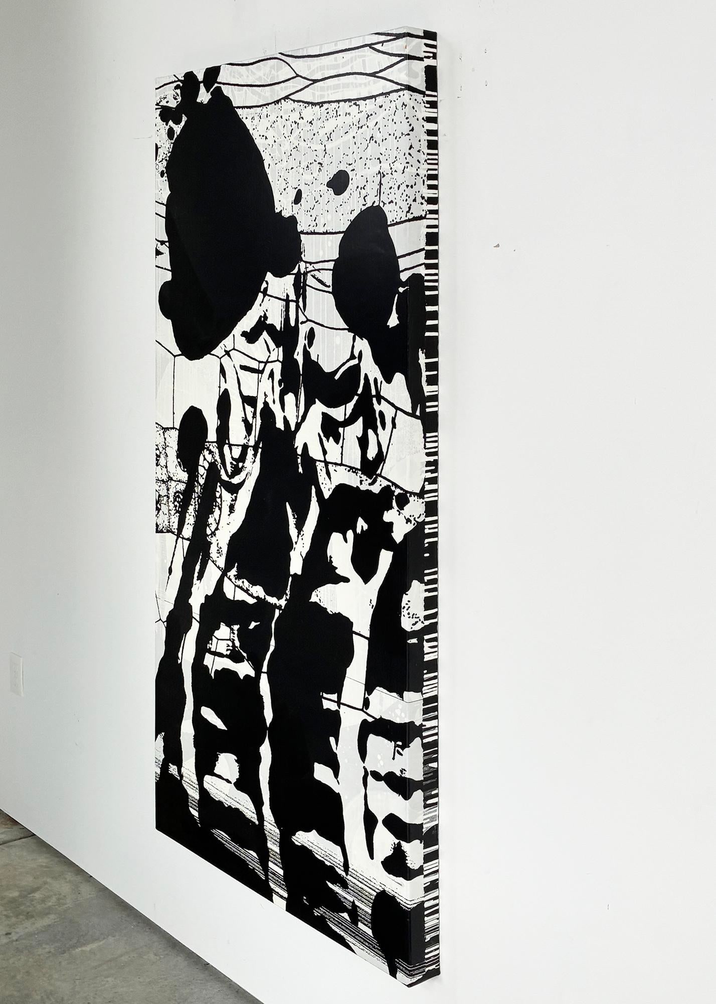 Eroded Black by Michael DesRosiers Polymer Paint and Mixed-Media on Canvas (2019) - 3