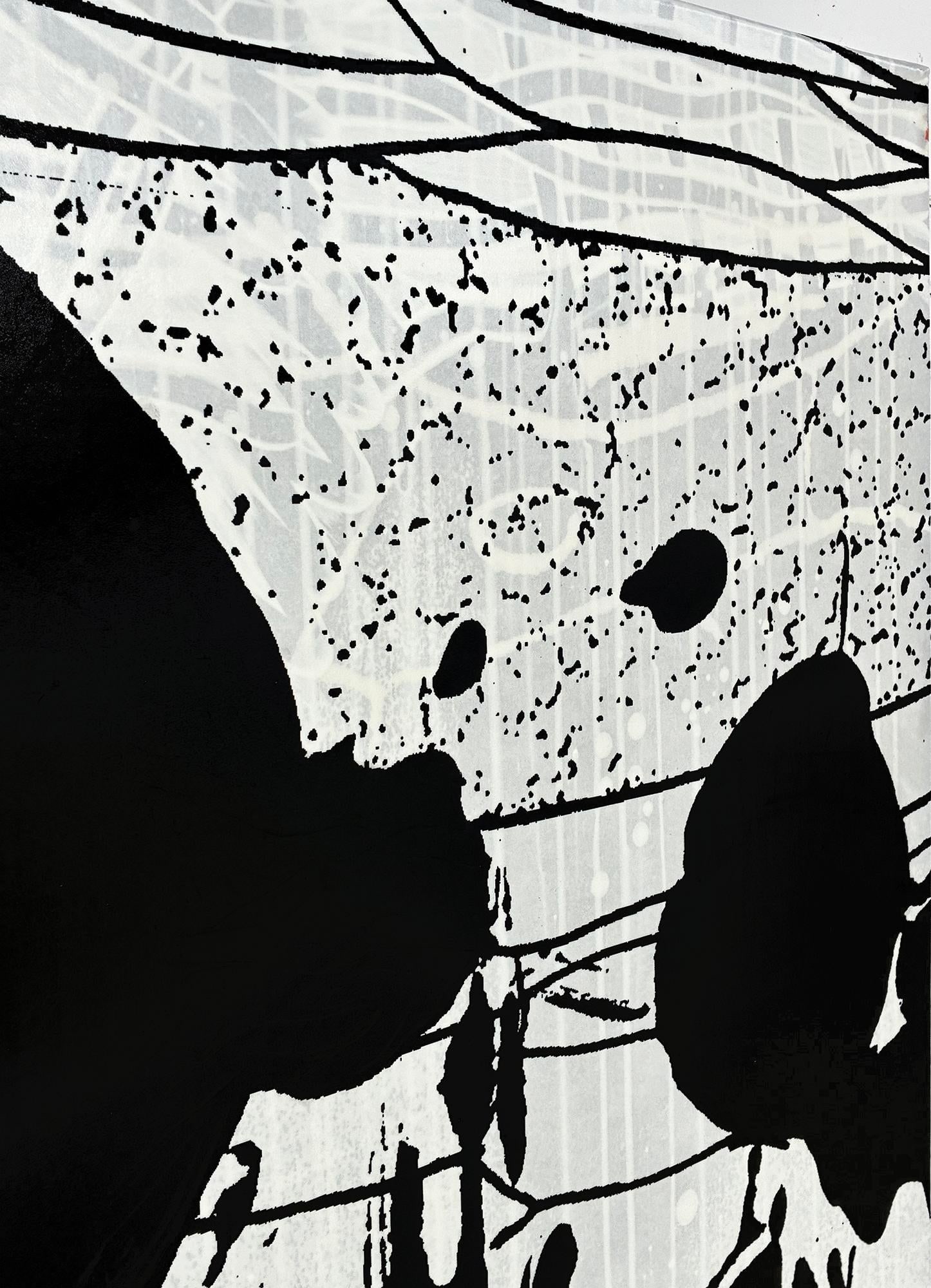 Eroded Black by Michael DesRosiers Polymer Paint and Mixed-Media on Canvas (2019) - 4