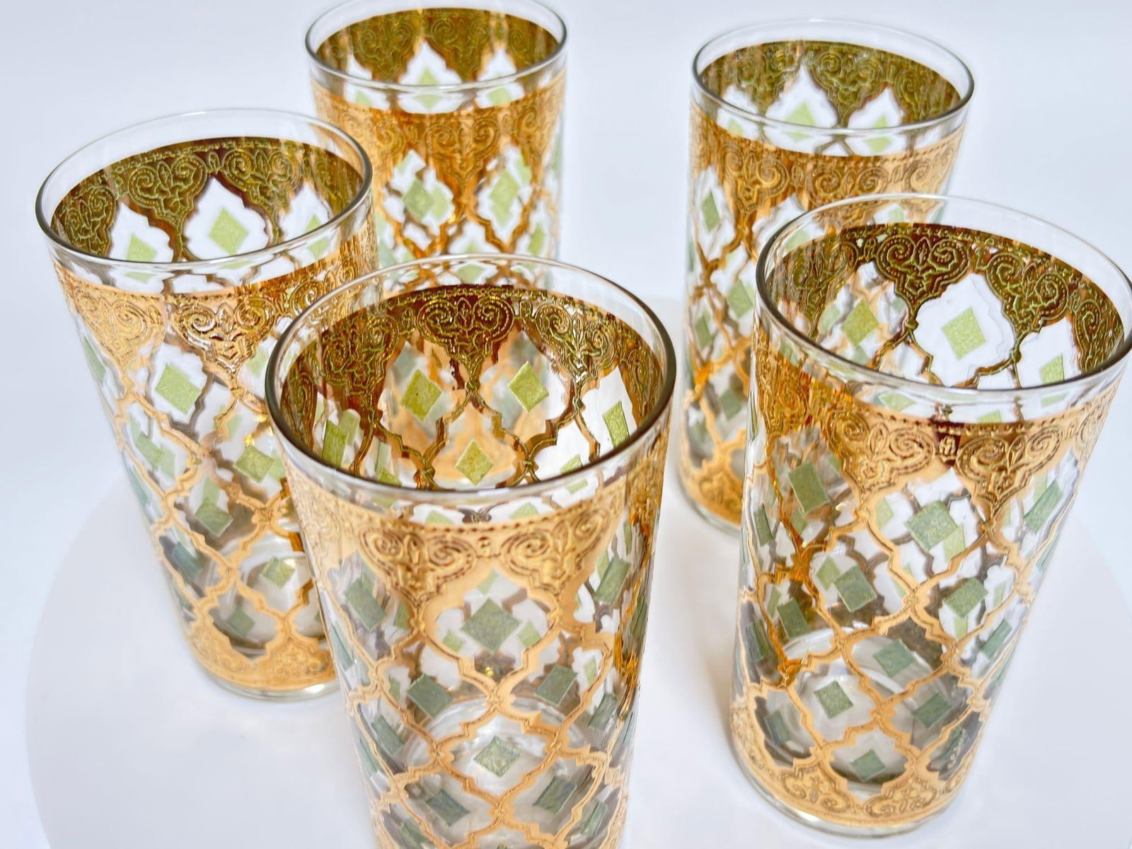 1960s Culver LTD Highball Glasses 22 K Gold Valencia Design - 12