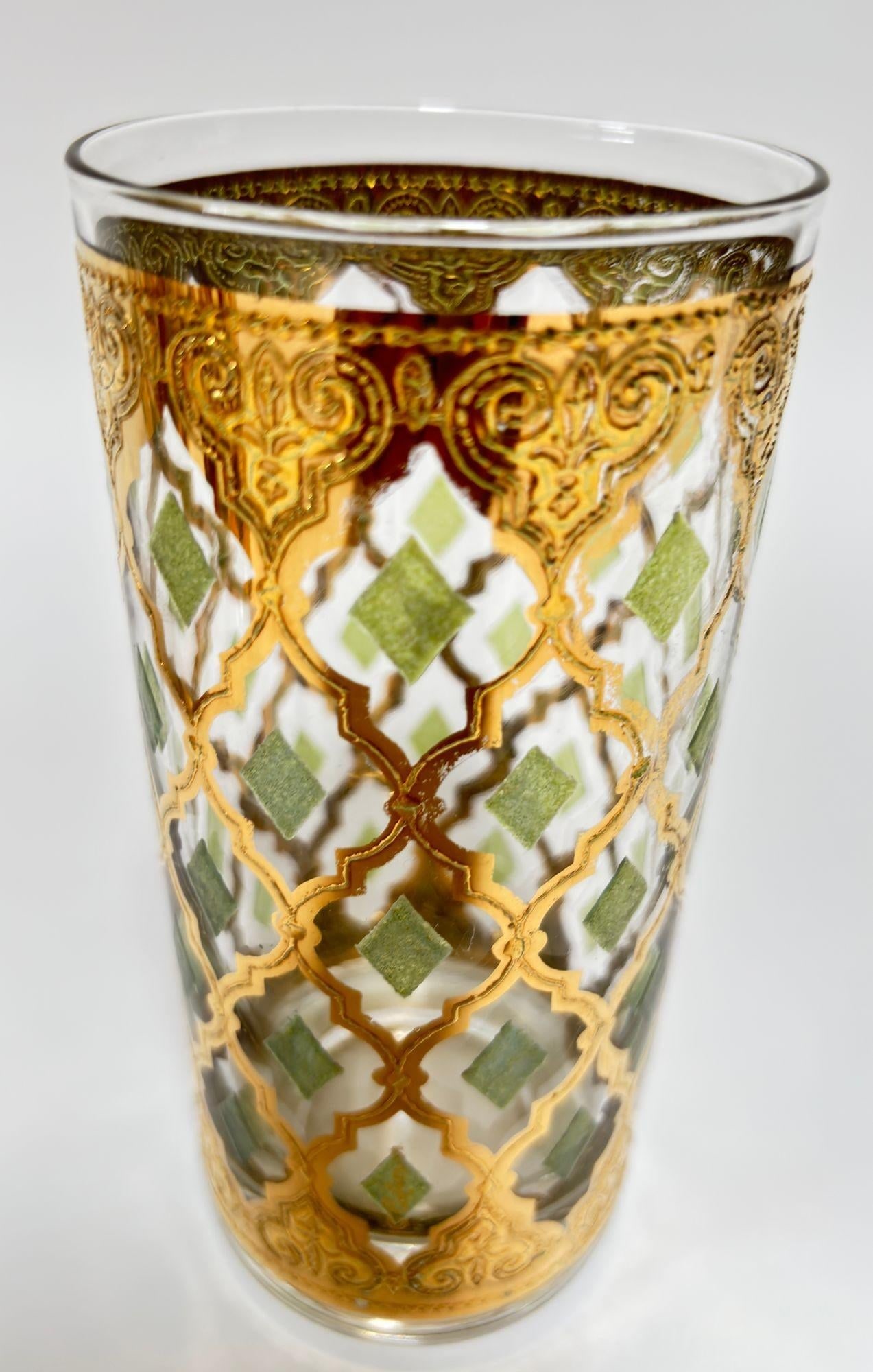 1960s Culver LTD Highball Glasses 22 K Gold Valencia Design - 15