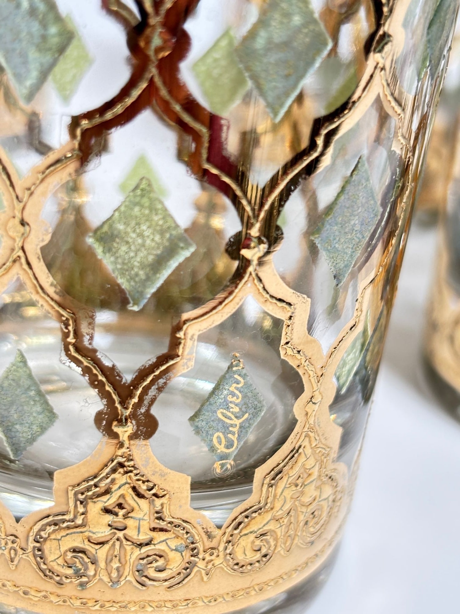 1960s Culver LTD Highball Glasses 22 K Gold Valencia Design - 5