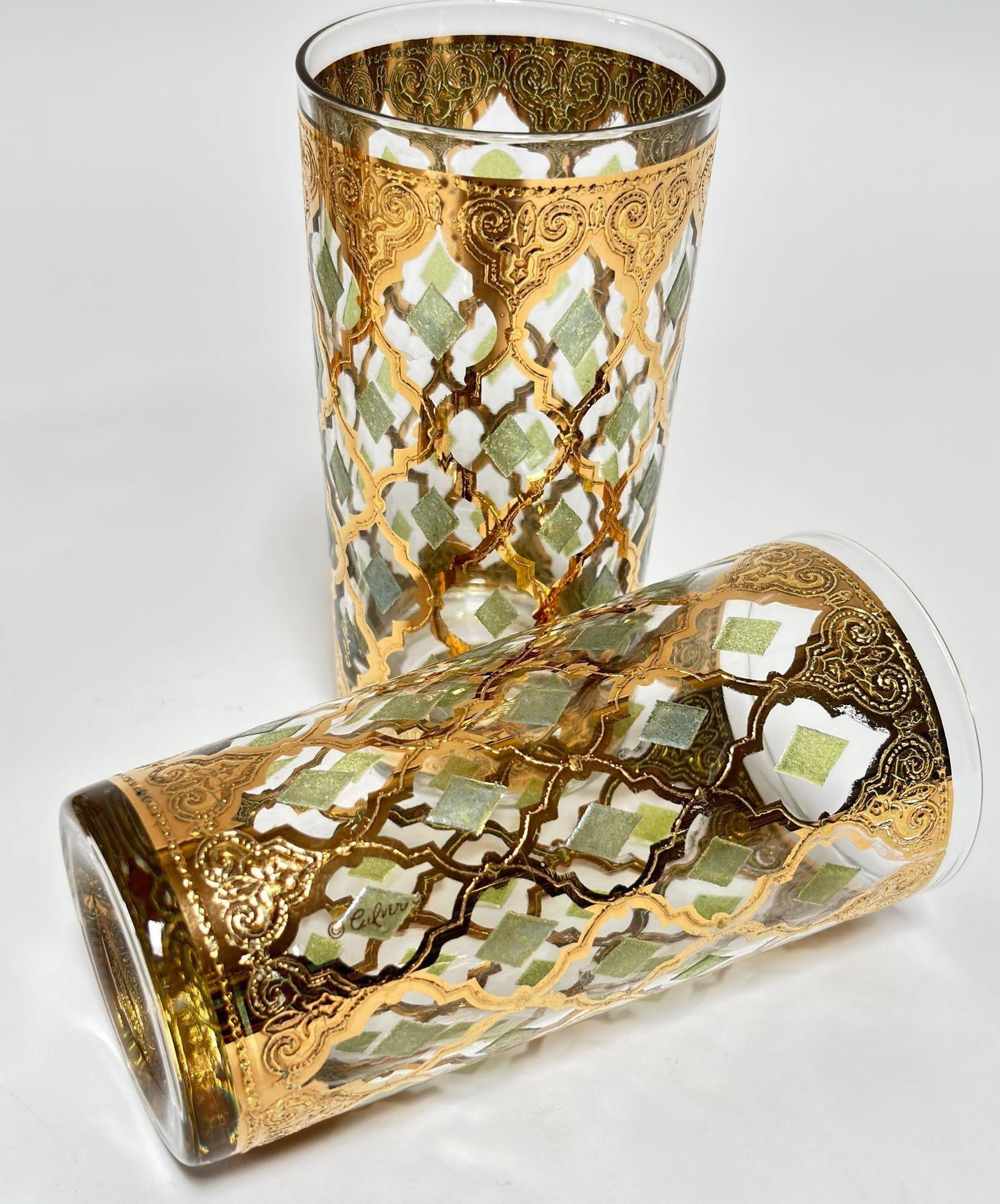 1960s Culver LTD Highball Glasses 22 K Gold Valencia Design - 6