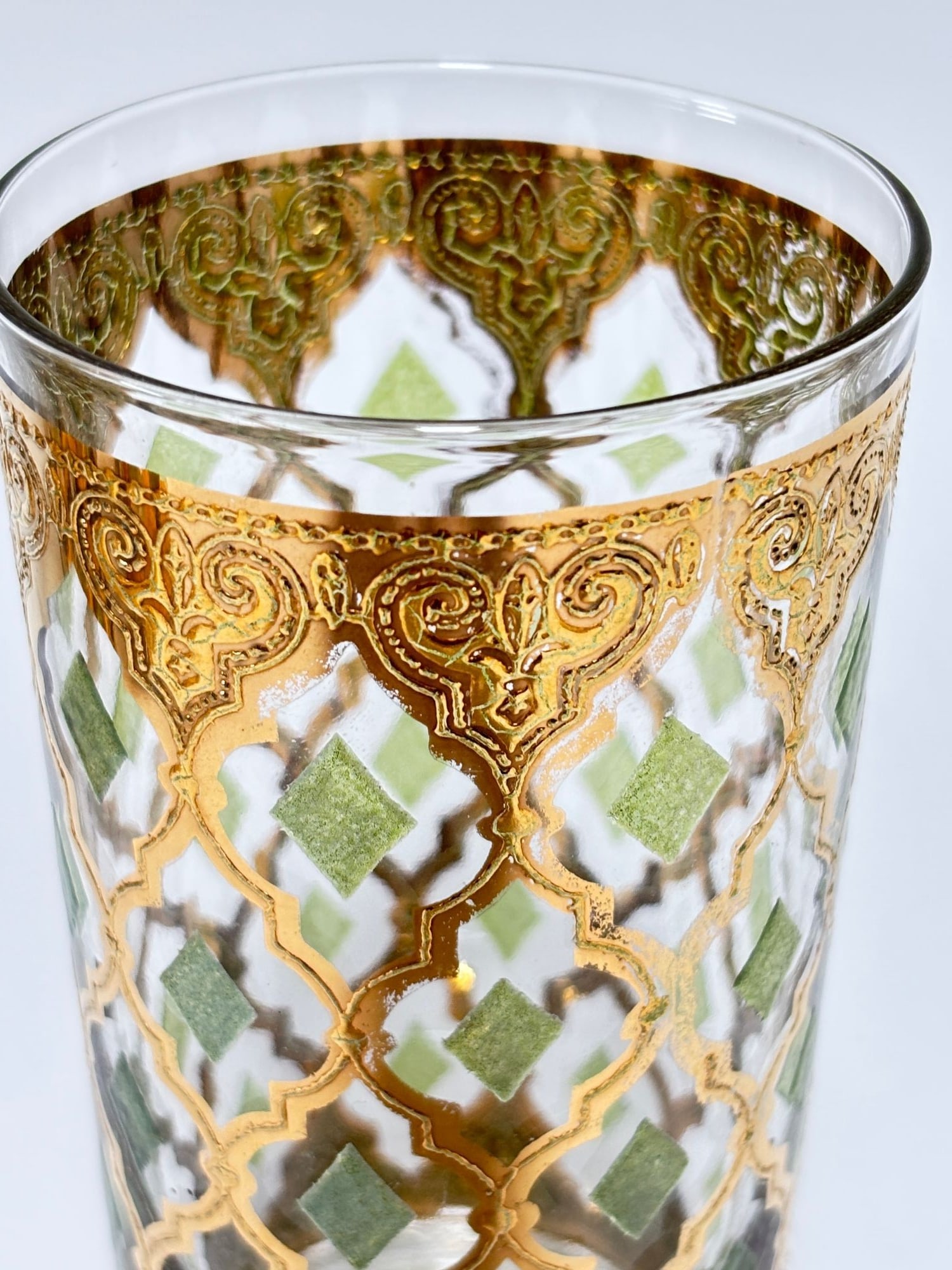 1960s Culver LTD Highball Glasses 22 K Gold Valencia Design - 7