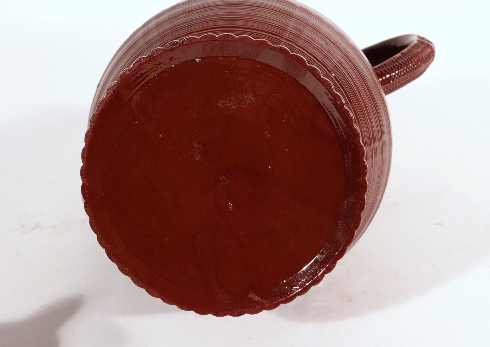 Late 18th Century Staffordshire Redware Engine-Turned Large Coffee Pot, Signed Myatt - 12