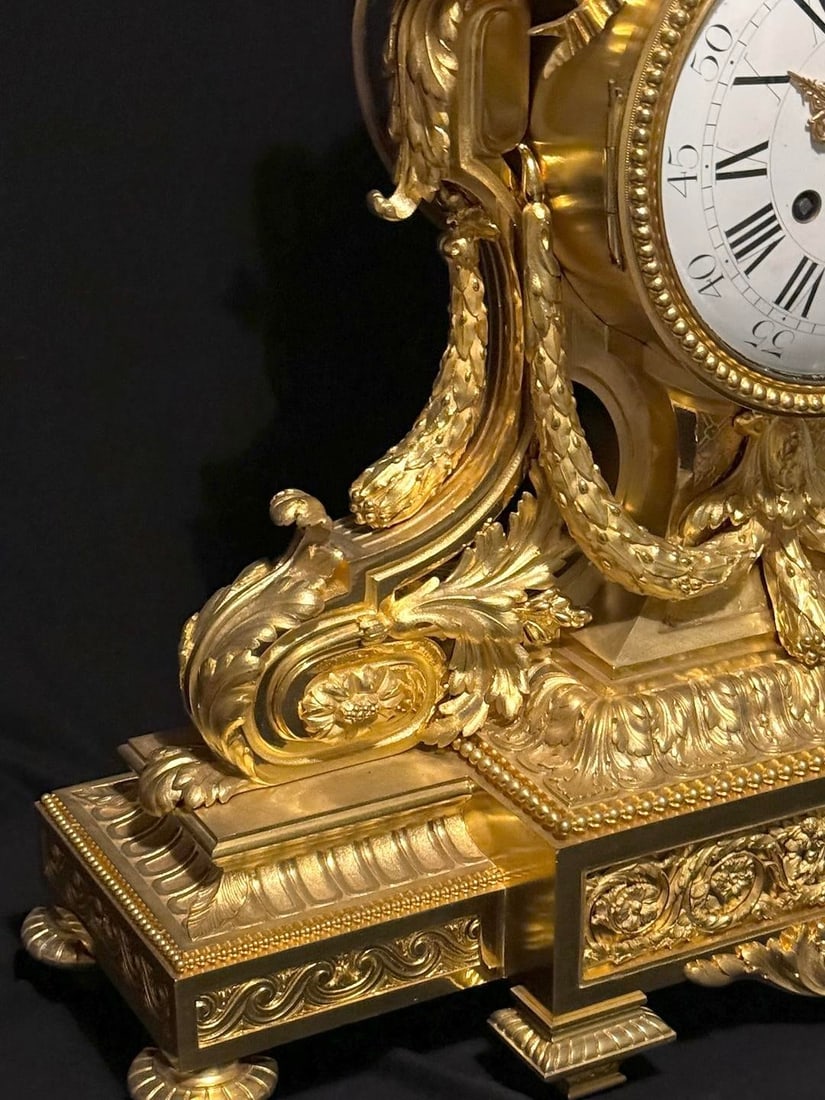 1860s S Marti Napoleon III Gold Ormolu Bronze Clock - 14