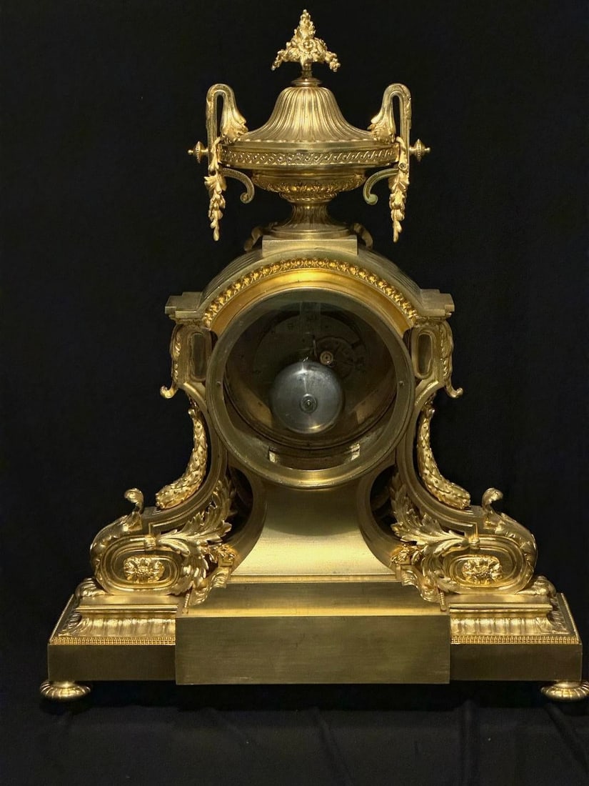 1860s S Marti Napoleon III Gold Ormolu Bronze Clock - 16